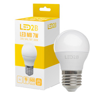 LED žárovka E27 Ball 7W 600lm 3000K Warm 180° LED2B Kobi