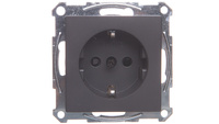 Merten System M Jednozásuvka Schuko 16A IP20 s žaluziemi antracitová MTN2400-0414