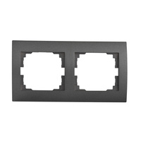 Horizontální dvojitý rámeček pro povrchovou montáž do zásuvky Grafit LOGI Kanlux
