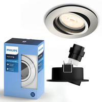 Zásuvné halogenové svítidlo DONEGAL GU10 Round Movable Satin PHILIPS