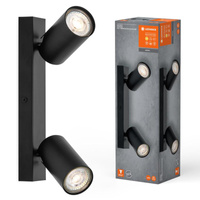 Stropní nástěnné svítidlo LED Nástěnné svítidlo pro povrchovou montáž 6,8 W 460 lm 3000K Teplé stmívatelné černé LED Spot Octagon Ledvance