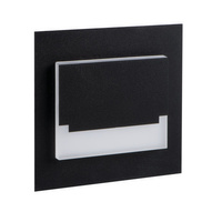 Schodišťové svítidlo LED 0,8W 13lm 3000K Warm Square Black Sabik Kanlux