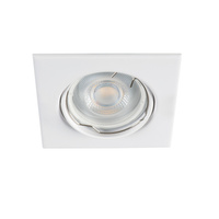 LED GU5.3 GU10 Square White Alor Kanlux Nastavitelné halogenové bodové svítidlo pro zápustnou montáž