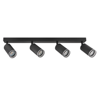 LED PARIS 4 x GU10 Black GOLDLUX (Polux) LED stropní/stěnové světelné pásky