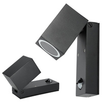 LED zahradní lampa QUAZAR 15 LX GU10 IP44 KOBI Black Sensor