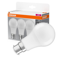 3x LED žárovka A60 B22d 8W = 60W 806lm 2700K Warm 150° BASE Osram