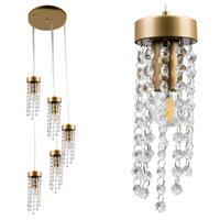 Stropní závěsné svítidlo 5x E27 Zlots Gea Sanico Goldlux