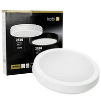 LED stropní svítidlo do koupelny Povrchová montáž 24W 2520lm 4000K 120° bílá IP65 Nairos Kobi