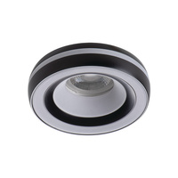 LED GU5.3 GU10 Kruhové černé halogenové stropní bodové svítidlo Eliceo-St Kanlux pro zápustnou montáž