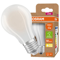LED žárovka A60 E27 FR 5W = 75W 1055lm 3000K Teplá bílá 360° OSRAM ULTRA EFFICIENT vlákno