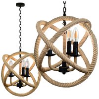 ROPE GLOBO Stropní svítidlo 3xE14 ROPE LOFT Vintage - GOLDLUX (Polux)