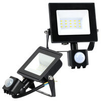 Venkovní zahradní reflektor LED 10W 735lm 4000K neutrální 120° se senzorem pohybu IP44 IK05 černý MHC Kobi