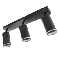 LED PARIS 3 x GU10 Black GOLDLUX (Polux) LED stropní/stěnové světelné pásky