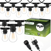 Venkovní řetěz 20m, 20x E27 Žárovky 1W 2700K NARCI LUMILED