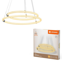 Dekorativní LED 21W 2400lm 3000K teplé stmívatelné závěsné stropní svítidlo šedá Dekor Ledvance