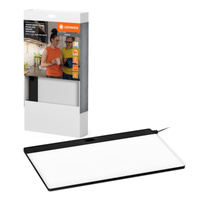 Podskříňové svítidlo Ledvance LED Nábytkové lamelové svítidlo s čidlem pohybu Bezrámové 7,5W 450lm CCT Stmívatelné Černé 30x20cm Podskříňové svítidlo Ledvance