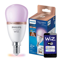LED žárovka E14 P45 4,9W = 40W 2200-6500K + RGB SMART WiFi Philips WiZ
