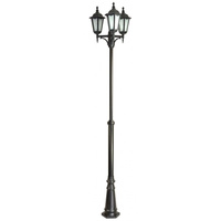 Venkovní zahradní lampa LANTERN E27 Retro Classic OGMWN 3 195-295cm černá Su-Ma