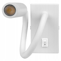 LED nástěnná lampa Flexibilní nástěnná lampa na čtení LEO 3W 4000K bílá
