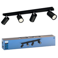 KOSIPO Stropní svítidlo Reflektor 4x GU10 černý pohyblivý PHILIPS