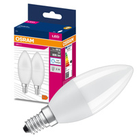 2x LED žárovka E14 B35 7W = 60W 806lm 6500K Studená bílá 220° OSRAM HODNOTA