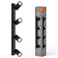 LED Spot 4-bodové stmívatelné LED stropní svítidlo 13,6W GU10 černé LEDVANCE
