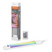 Ledvance 30cm lineární hrana Ledvance LED nábytková lišta se senzorem pohybu 4W 230lm 3000K teplá RGBw stmívatelná dálkové ovládání bílá