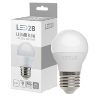 LED žárovka E14 Ball 9W 806lm 4000K Neutral 180° LED2B Kobi