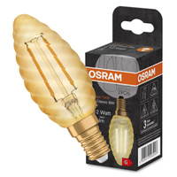 Dekorativní žárovka LED B37 Candle E14 1,5W = 12W 120lm 2400K Warm 300° Vintage 1906 Osram