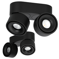 Stropní svítidlo Reflektor nastavitelný LED 18W 1050lm 3000K Warm Dimmable CRI90 Black Lahti Kobi