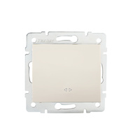 Přepínač Křížový konektor 10A čtvercový béžový LOGI Kanlux