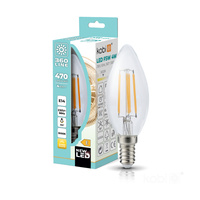 LED žárovka E14 Ball 4W 470lm 3000K Warm 360° Filament Line Kobi
