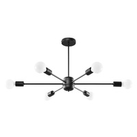 LED závěsné stropní svítidlo LANGO 6xE27 lustr Černá SOLLUX