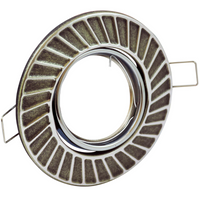 Fobos 7805 GOLDLUX (Polux) kovové stropní vestavné svítidlo. kulaté stříbrné + zásuvka MR16