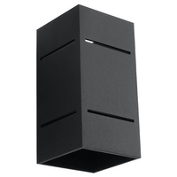 Nástěnné svítidlo BLOCCO G9 Rectangular Up-Down Modern Black SOLLUX