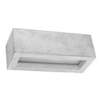 Nástěnné svítidlo LED VEGA E27 Obdélníkové 30cm Beton SOLLUX