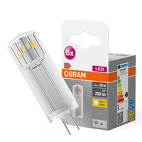 5x LED žárovka s paticí G4 1,8W = 20W 200lm 2700K Warm 12V 320° BASE Osram