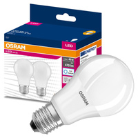2x LED žárovka E27 A60 4.9W = 40W 470lm 6500K Studená bílá 200° OSRAM HODNOTA