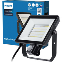 Reflektor LED 30W 2850lm 4000K IP65 černý s pohybovým a soumrakovým senzorem ProjectLine Floodlight PHILIPS