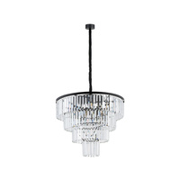Stropní lustr 12x E14 Black Glamour CRISTAL L 7614 Nowodvorski