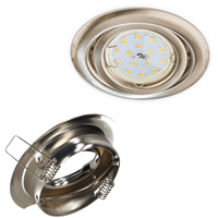 Halogenové zapuštěné bodové svítidlo GU10 Chrome Round Kobi pro zápustnou montáž