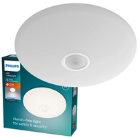 Plafond LED povrchová montáž MAUVE 6W 4000K 25cm kulatý se senzorem pohybu PHILIPS