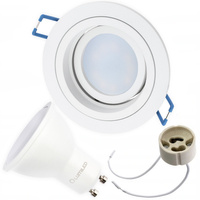 Halogenová Podhledové svítidlo GU10, MR16 Nastavitelná Kulatá Bílá CASSIO+LED GU10 6W=60W 580lm Neutrální bílá LUMILED