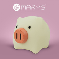 Dětské LED 2,4W 1800-6500K Variabilní CCT USB dobíjecí 900mAh bílé noční světlo MARY'S PIG