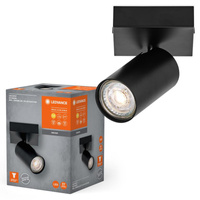 LED stropní nástěnná lampa Nástěnná povrchová montáž 3,4 W 230lm 3000K teplá stmívatelná černá LED bodová osmiúhelník Ledvance