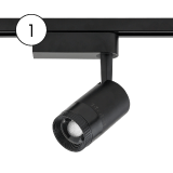 Lištové reflektory 1-fázové LED pro moderní interiéry a kanceláře