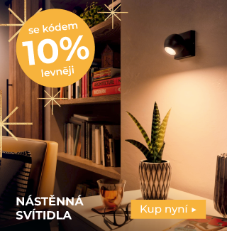 Nástěnná svítidla ve vánoční akci -10 % s kódem DAREK
