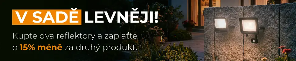 Druhý LED reflektor o 15 % levněji