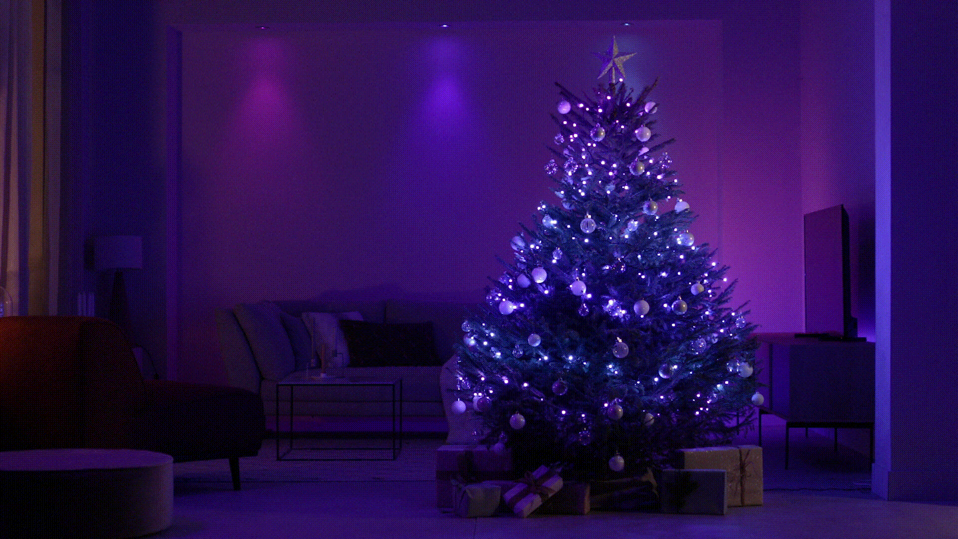 Gradientový efekt u girlandy Philips Hue Festavia