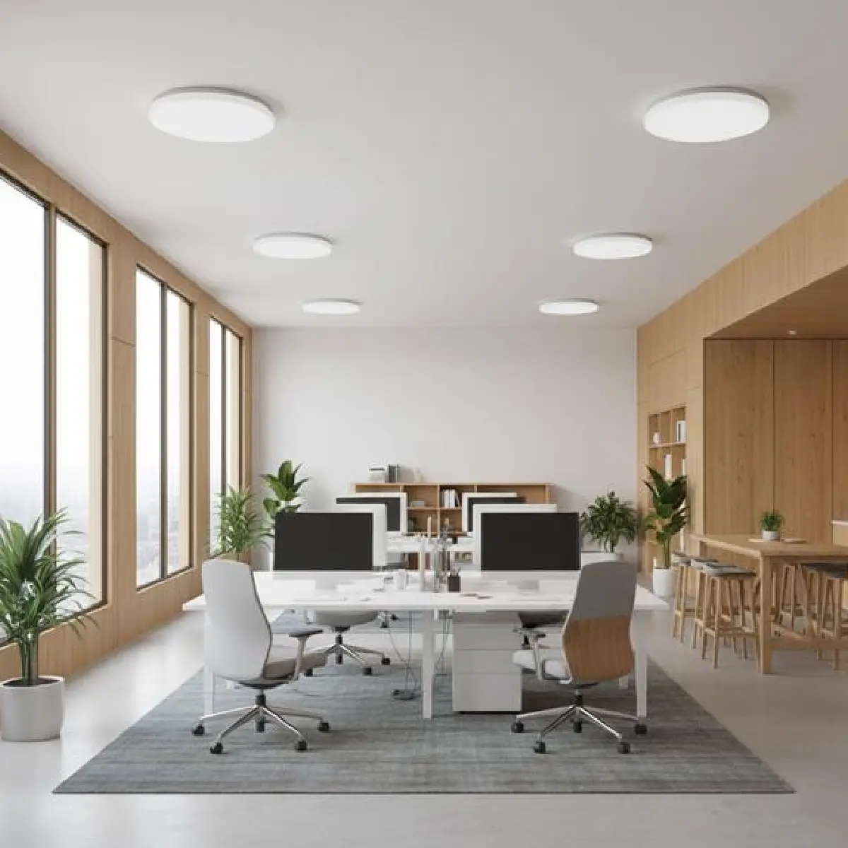 Stropní LED plafon do kanceláře – celkové osvětlení